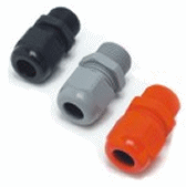 IP 55 Nylon Glands and the Metric IP68 Nylon Glands are available in Black, White, Red, Blue & Grey.