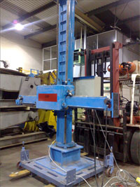 A Column and Boom Welder is used to accurately position a welder head, for tig, mig or subarc welding.