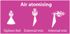 Air atomising nozzles