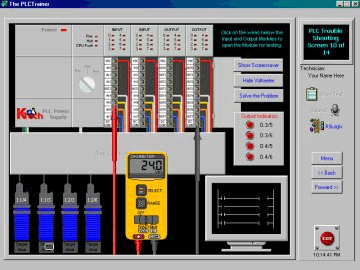 PLC trainer and logic simulator